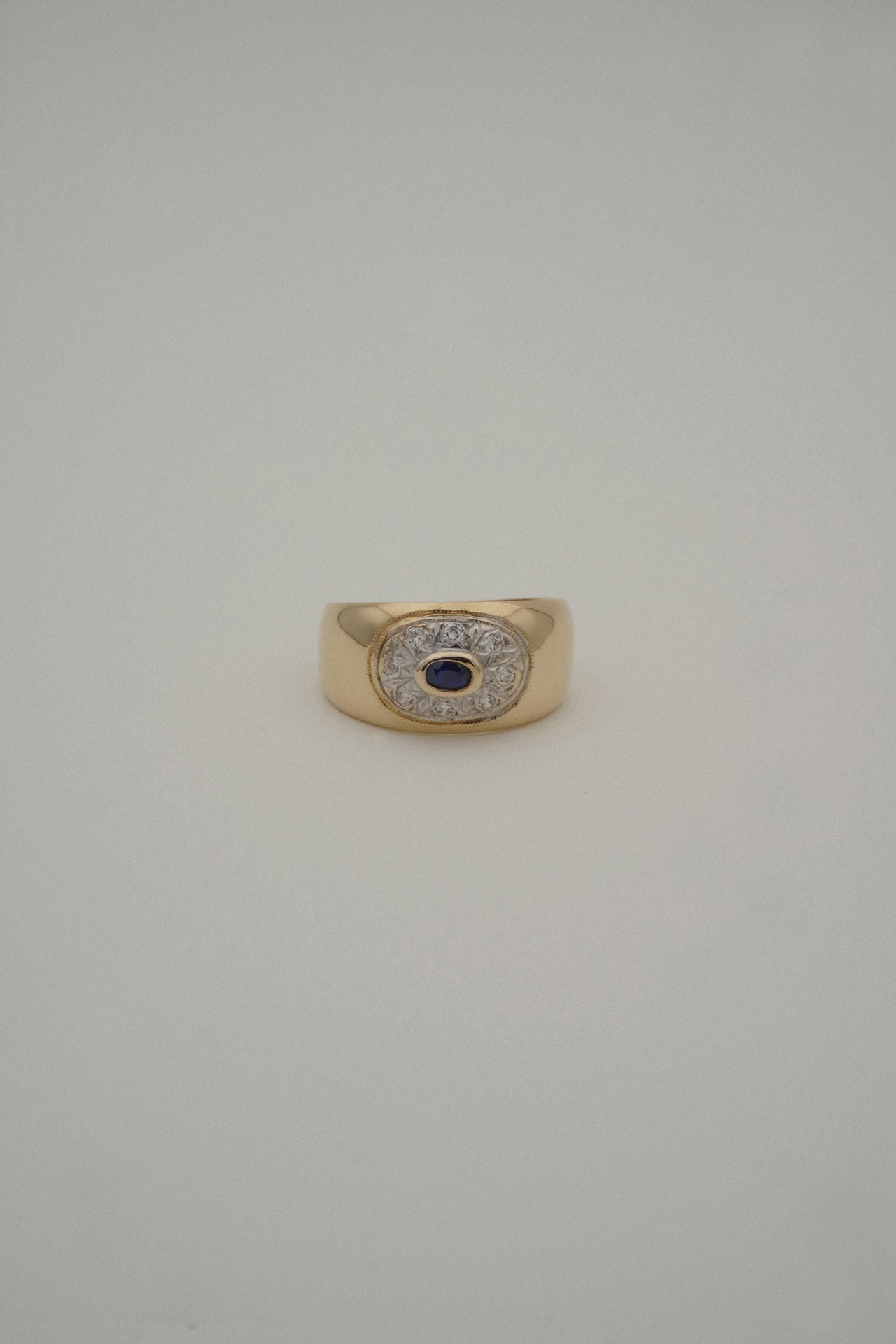 Two-Tone Sapphire Ring