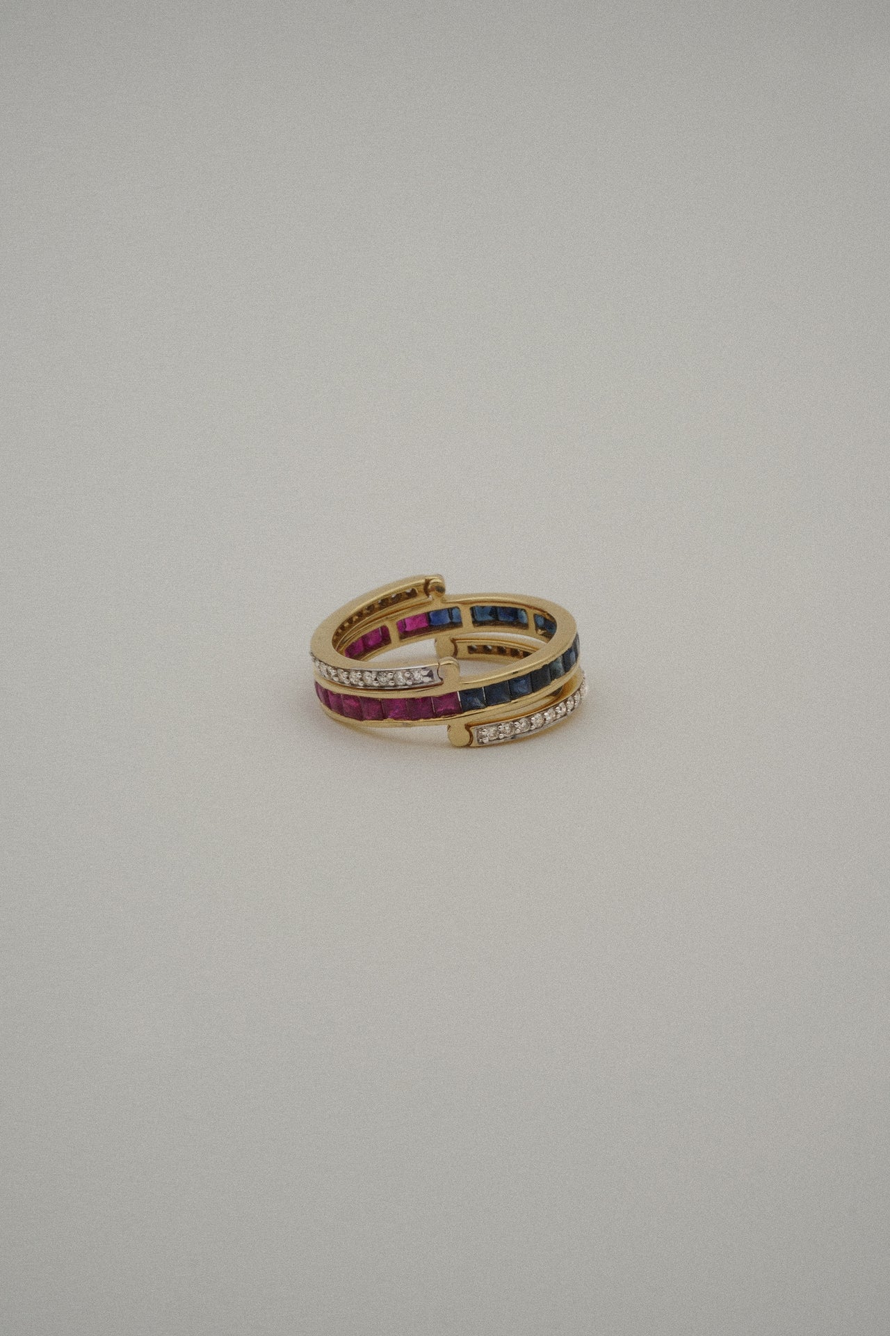 Sapphire Ruby Interchangeable Diamond Ring