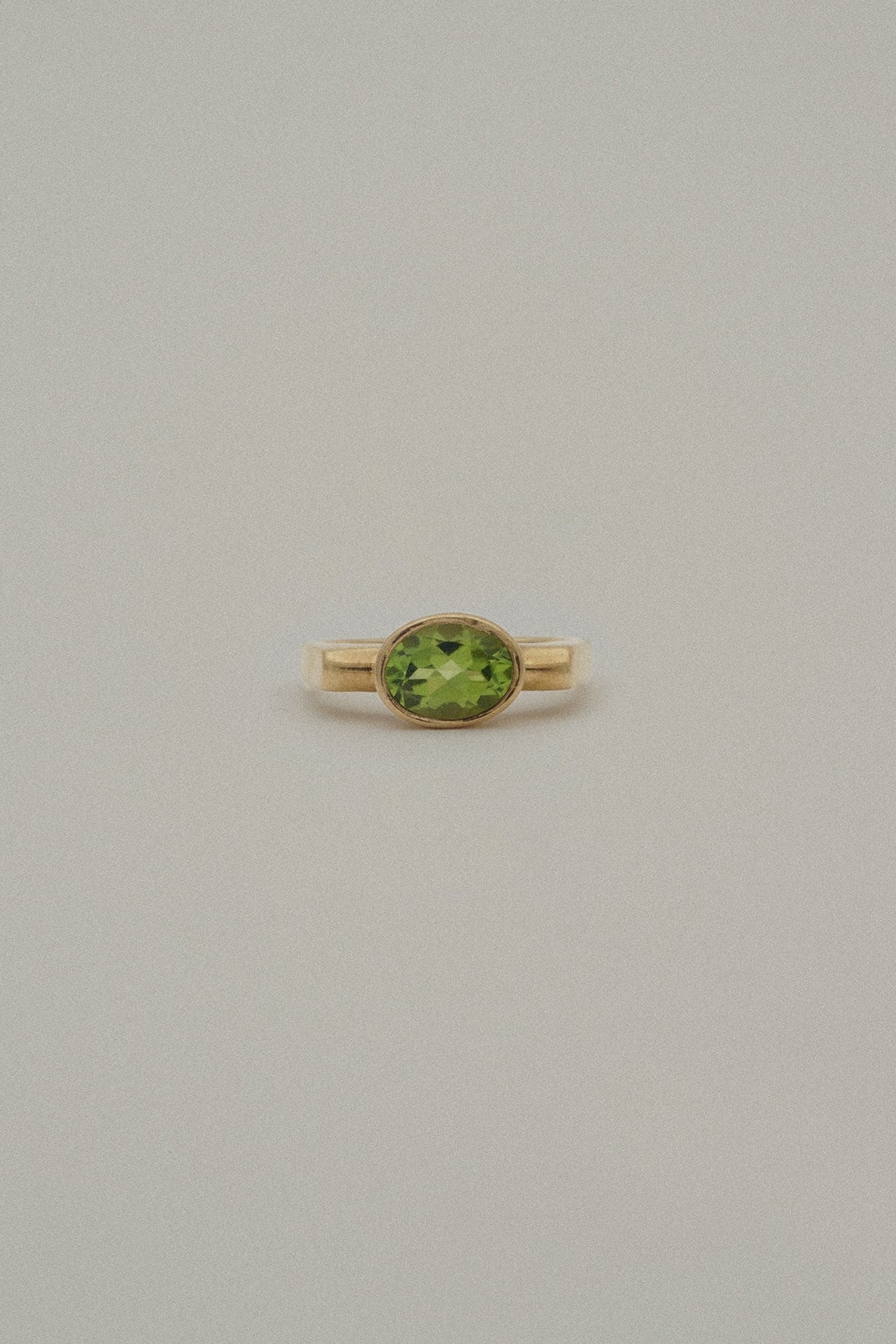 East West Peridot Ring