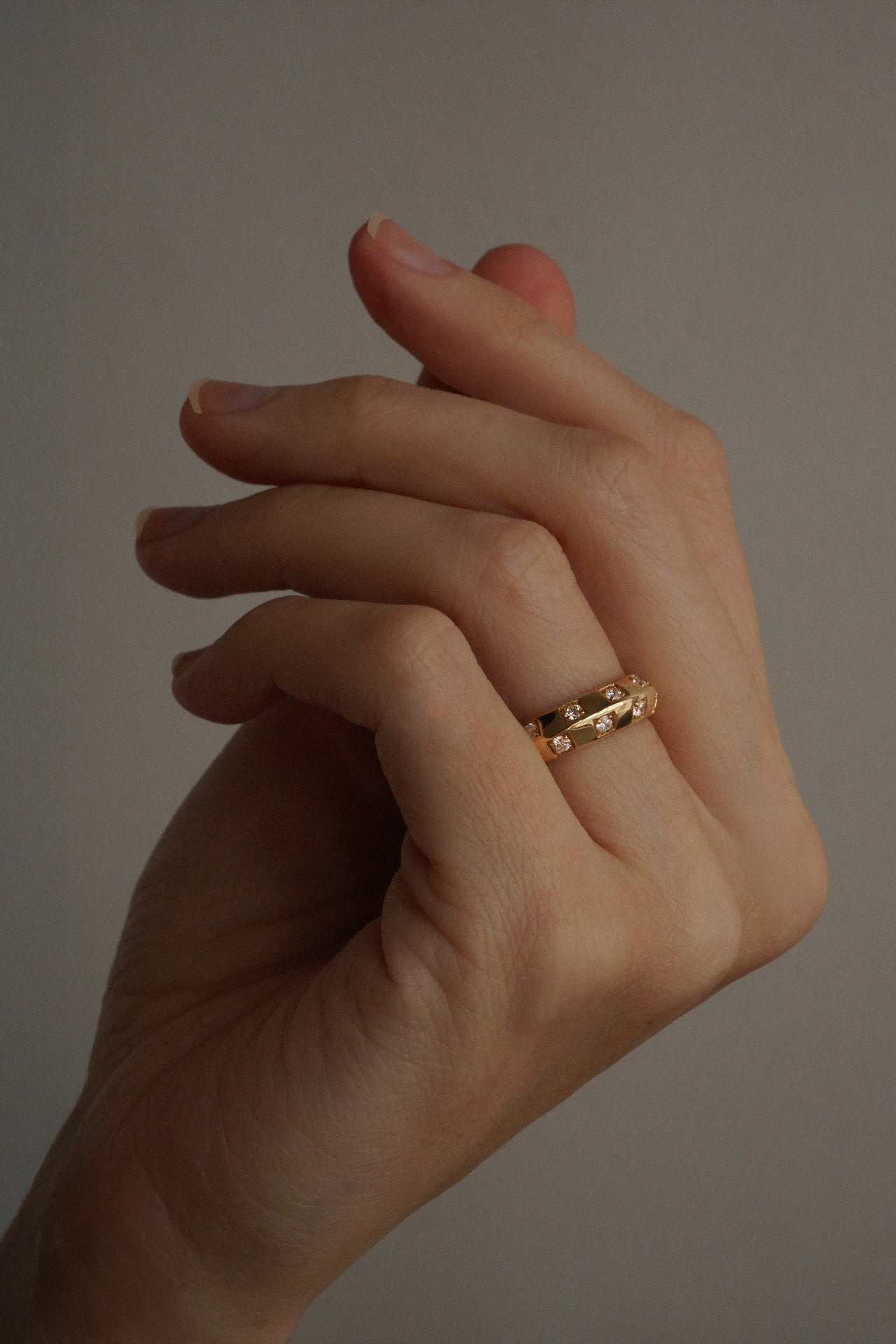 Checkered Diamond Ring