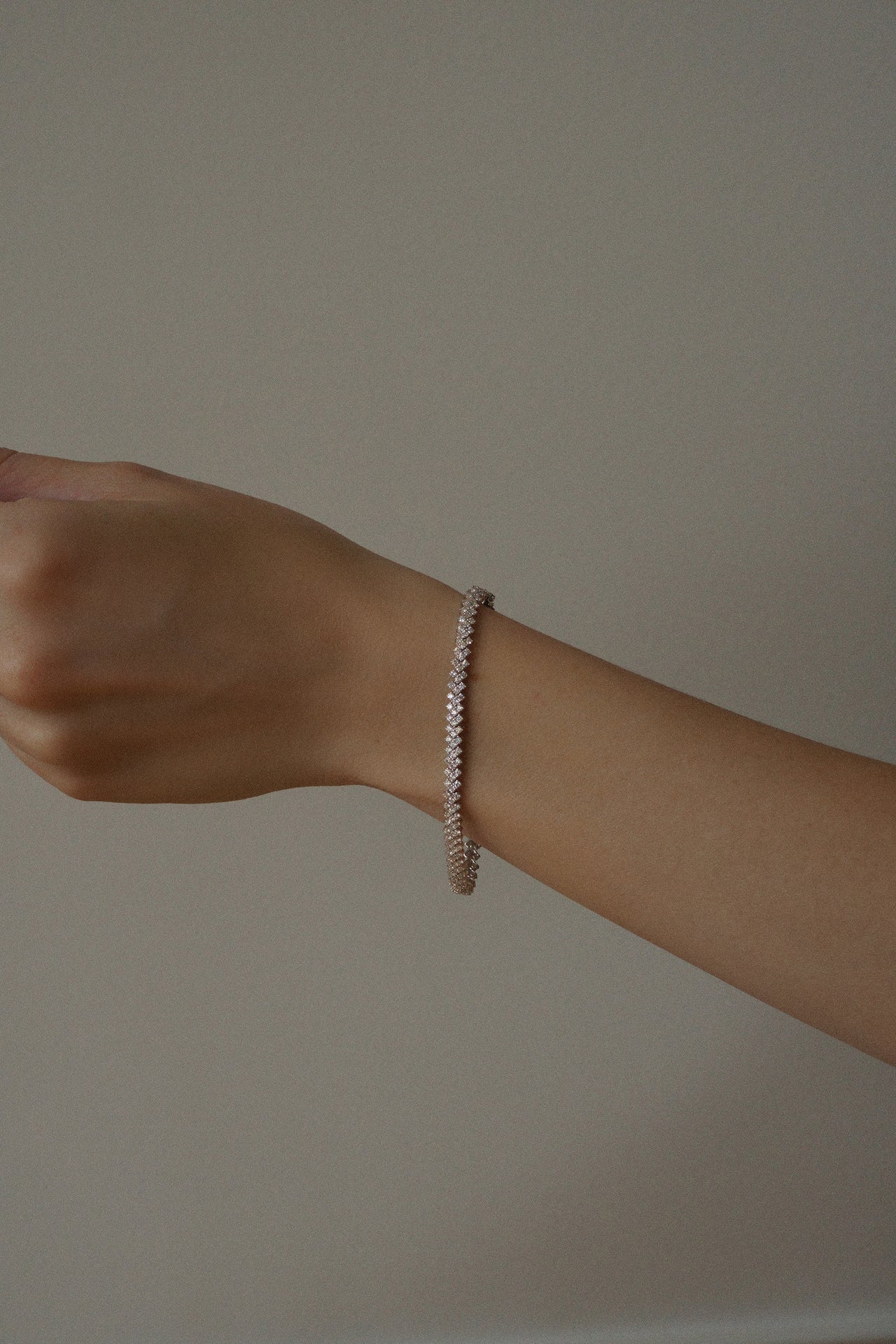 Diamond Chevron Tennis Bracelet