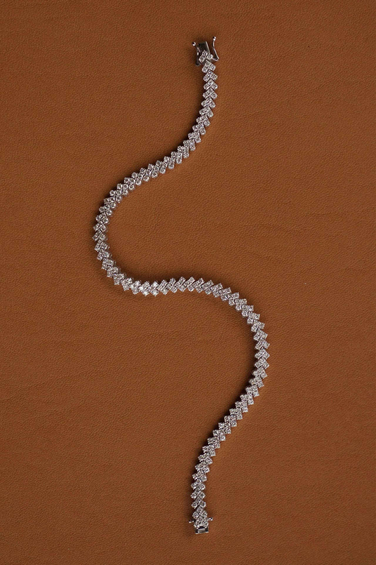 Diamond Chevron Tennis Bracelet