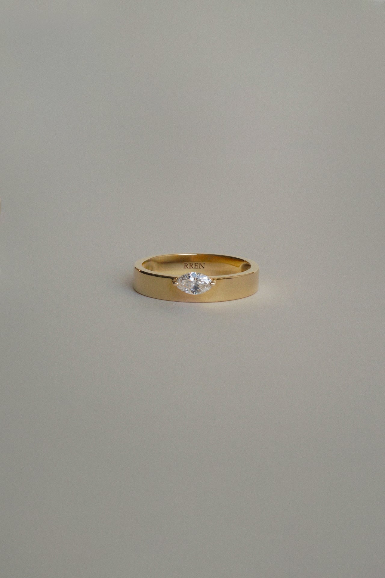 Marquise Diamond Edge Ring