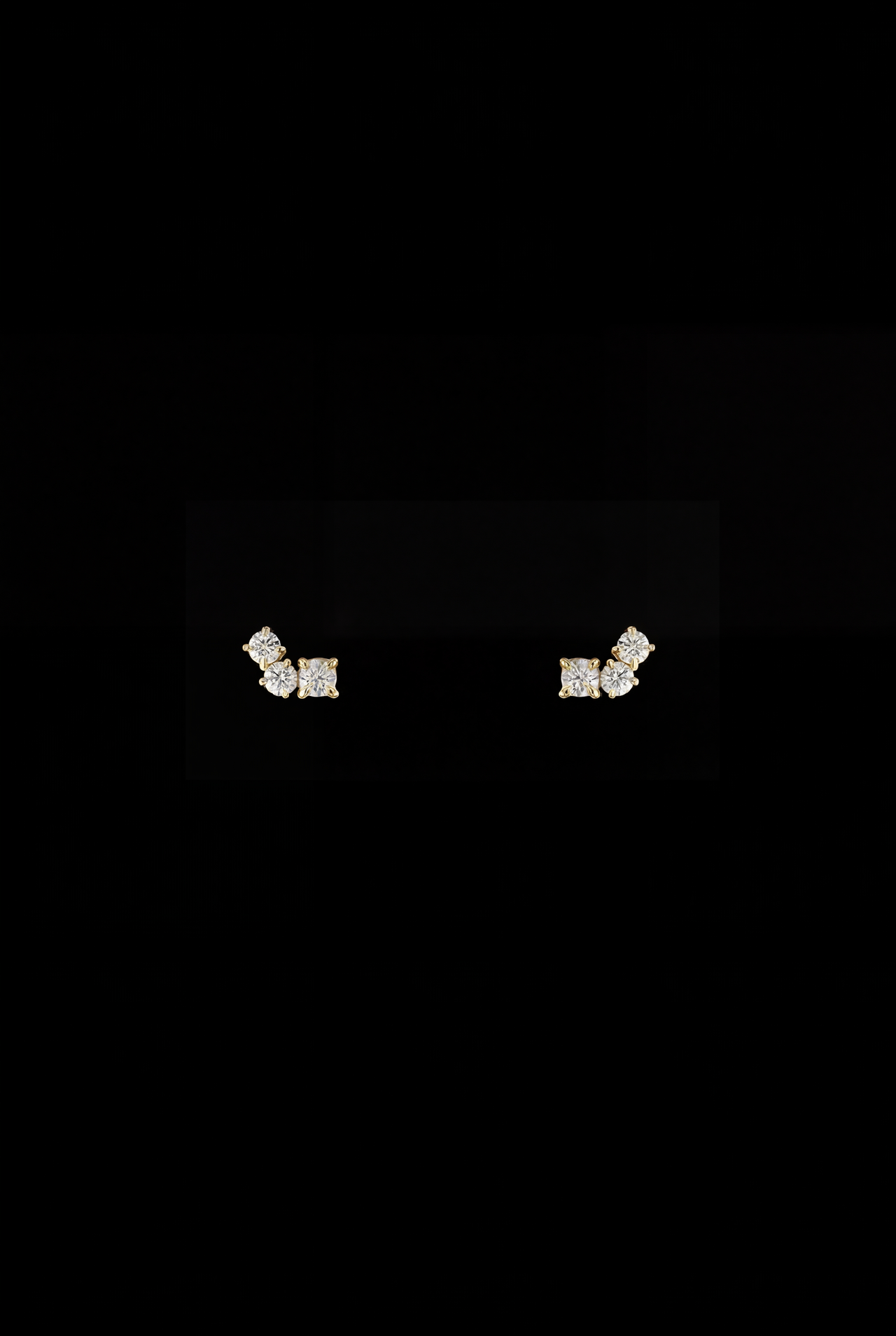 Diamond Cluster Stud Earrings