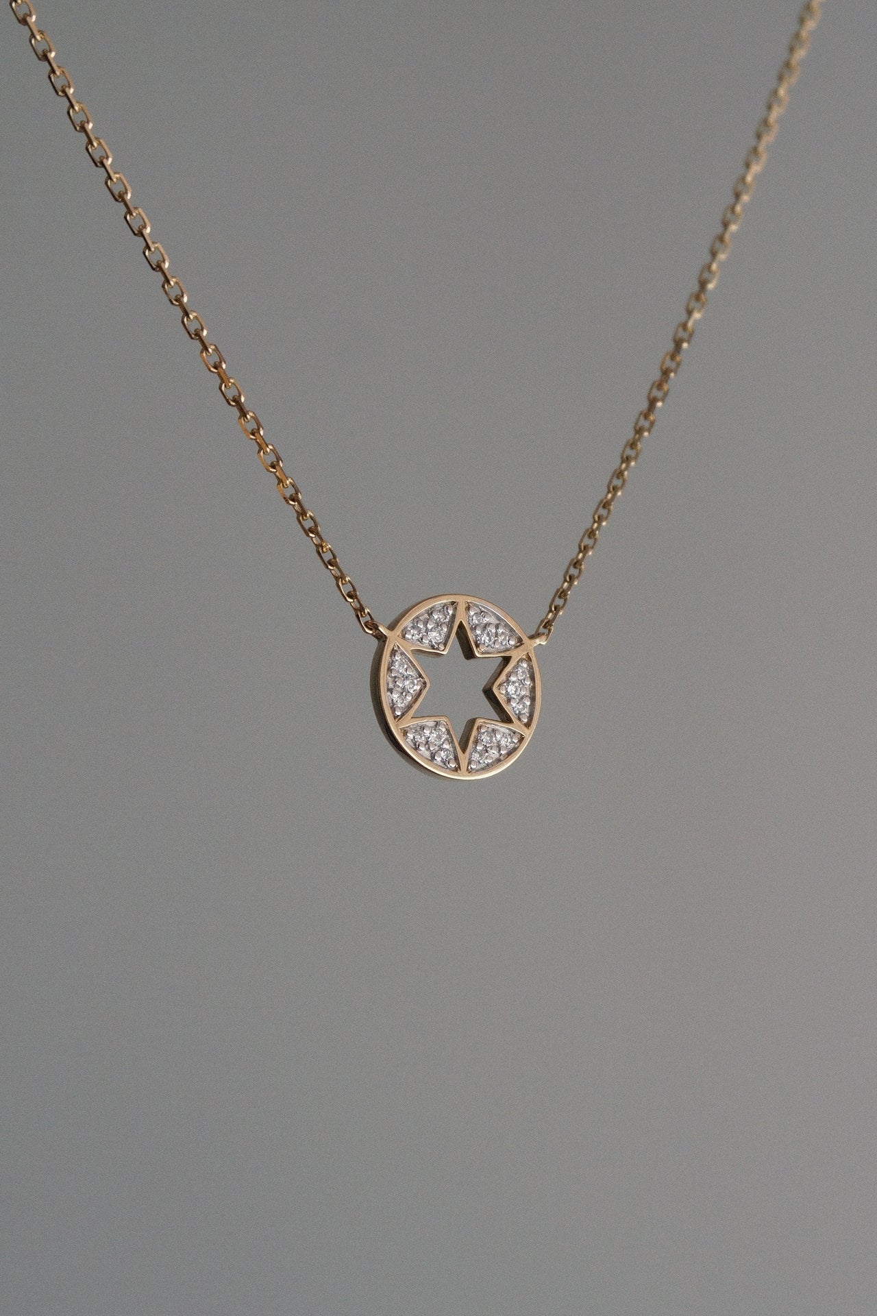 Judea Diamond Disc Necklace