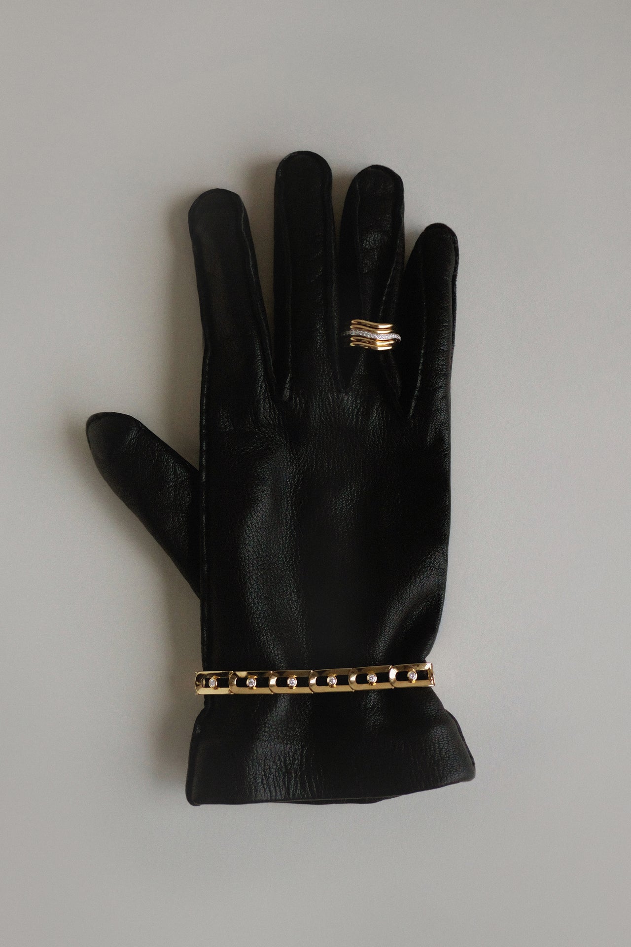 Layered Wave Diamond Ring