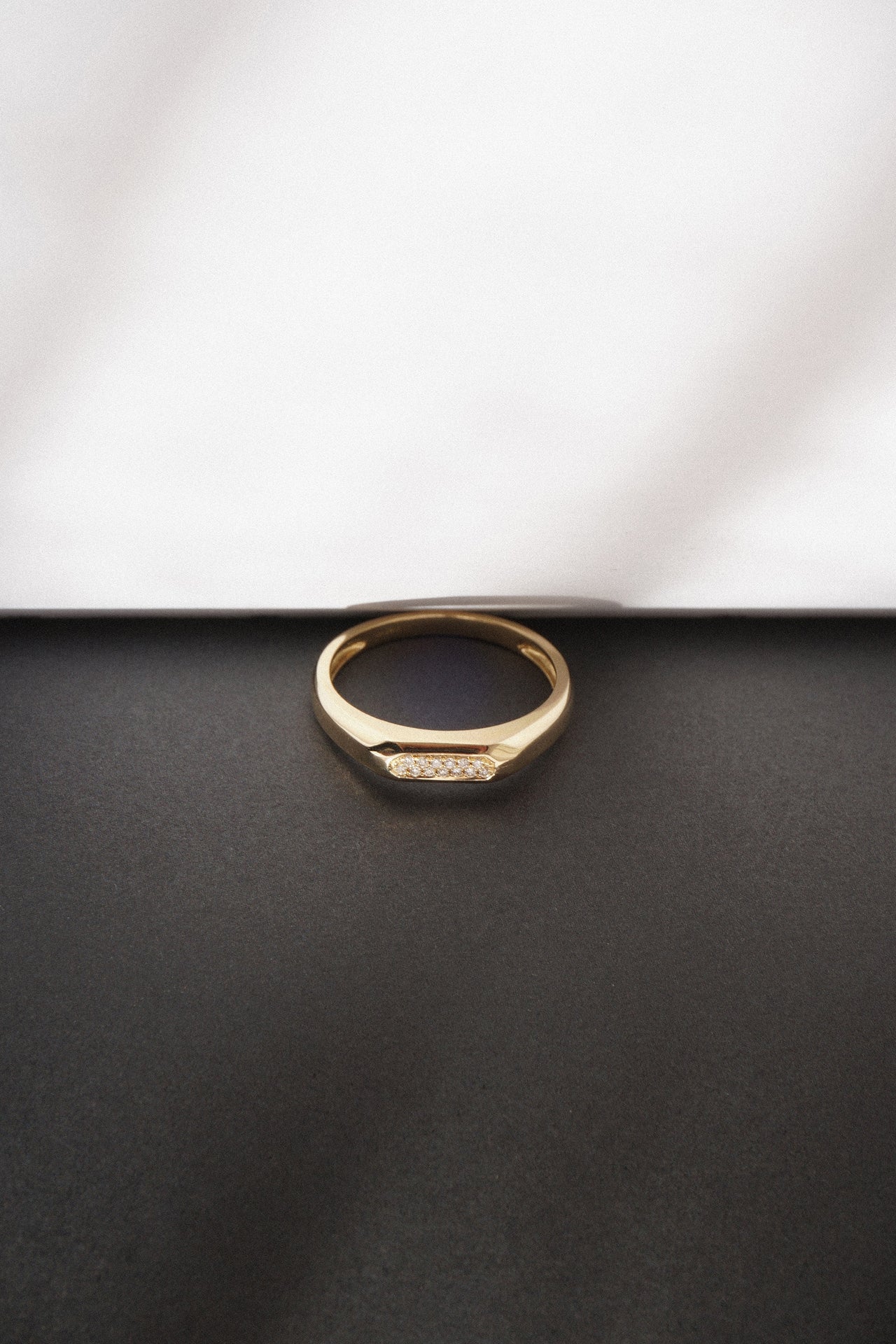 Petit Pavé Signet Ring