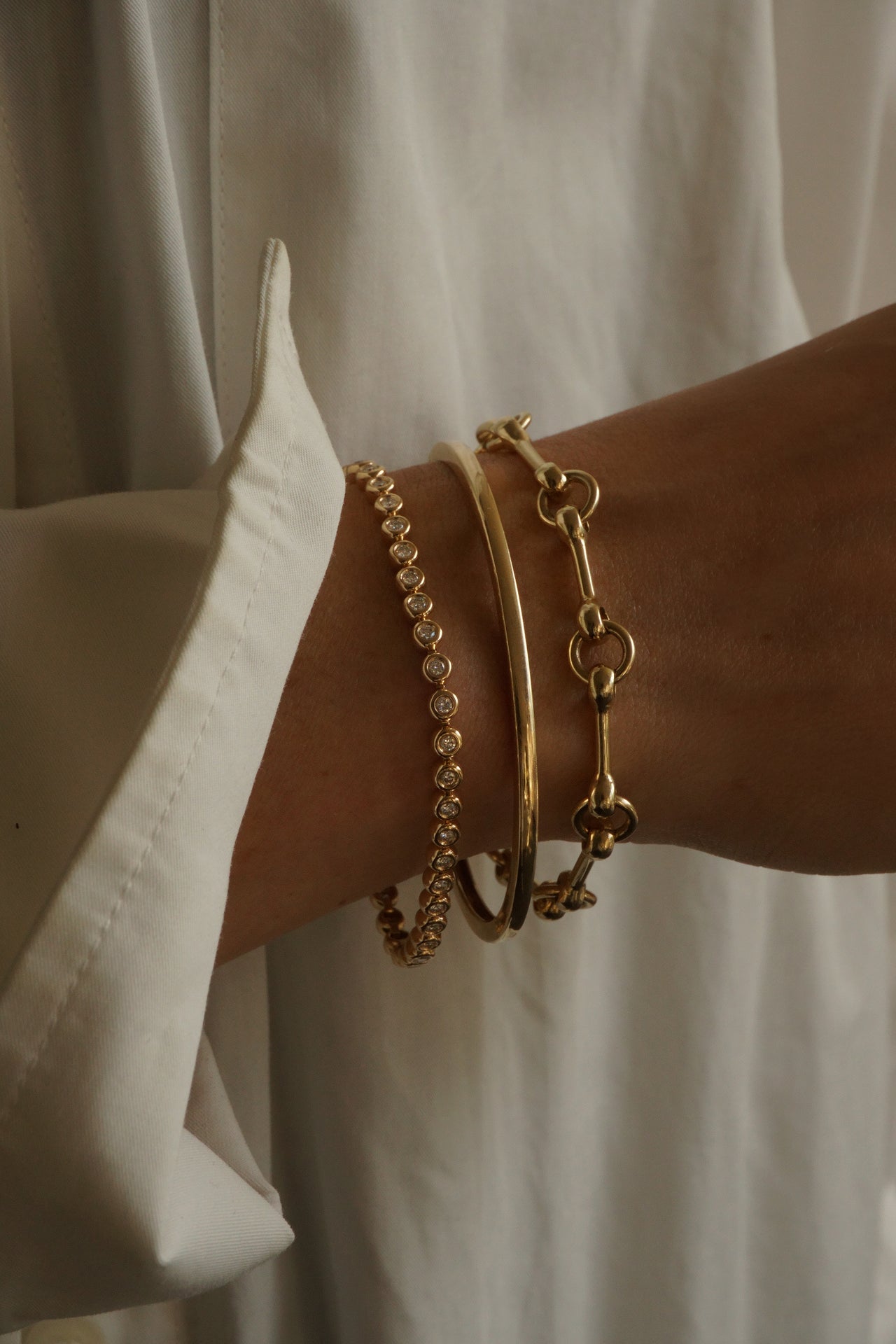 Petite Cushion Bezel Tennis Bracelet